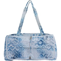 Boho Faded Blue Denim White Batik Multi Function Bag by SpinnyChairDesigns