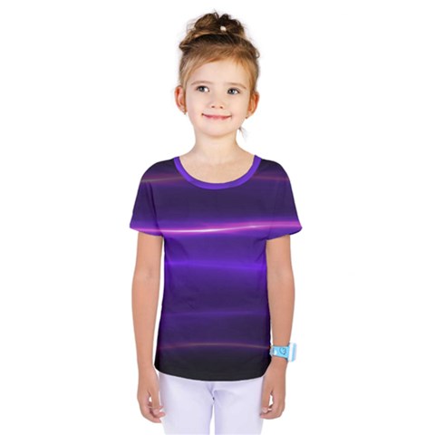 Electric Neon Indigo Black Ombre  Kids  One Piece Tee by SpinnyChairDesigns