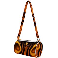 Fire And Flames Pattern Mini Cylinder Bag by SpinnyChairDesigns