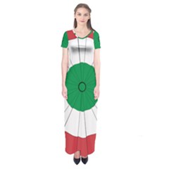 National Cockade Of Italy Short Sleeve Maxi Dress by abbeyz71