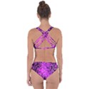 Magenta Black Abstract Art Criss Cross Bikini Set View2