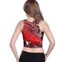 Red Black Abstract Art Racer Back Crop Top View2