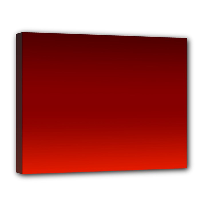 Scarlet Red Ombre Gradient Canvas 14  x 11  (Stretched)