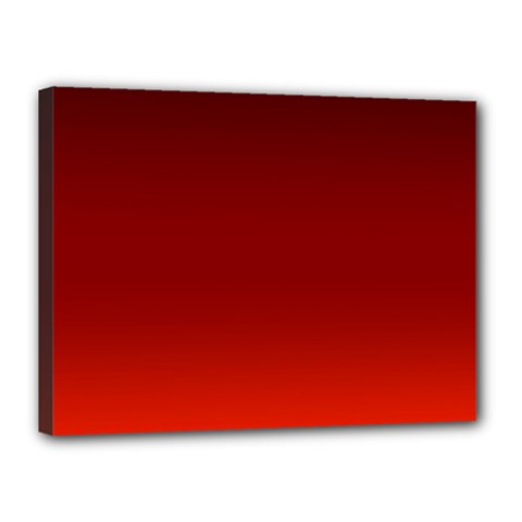 Scarlet Red Ombre Gradient Canvas 16  X 12  (stretched) by SpinnyChairDesigns