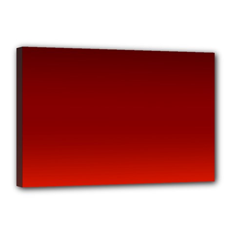 Scarlet Red Ombre Gradient Canvas 18  X 12  (stretched) by SpinnyChairDesigns