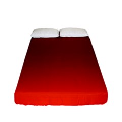 Scarlet Red Ombre Gradient Fitted Sheet (full/ Double Size) by SpinnyChairDesigns