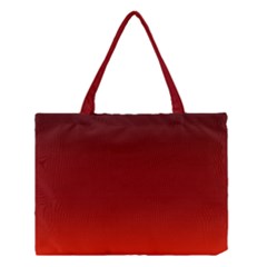 Scarlet Red Ombre Gradient Medium Tote Bag by SpinnyChairDesigns