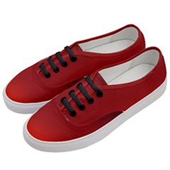 Scarlet Red Ombre Gradient Women s Classic Low Top Sneakers by SpinnyChairDesigns