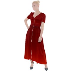 Scarlet Red Ombre Gradient Button Up Short Sleeve Maxi Dress by SpinnyChairDesigns