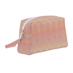 Boho Soft Peach Pattern Wristlet Pouch Bag (medium) by SpinnyChairDesigns