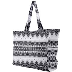 Boho Black And White  Simple Shoulder Bag by SpinnyChairDesigns