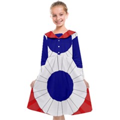 National Cockade Of France  Kids  Midi Sailor Dress by abbeyz71