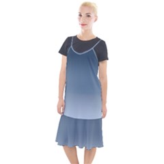 Faded Denim Blue Ombre Gradient Camis Fishtail Dress by SpinnyChairDesigns