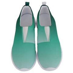 Biscay Green Gradient Ombre No Lace Lightweight Shoes by SpinnyChairDesigns