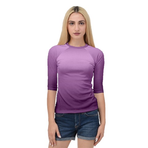 Purple Gradient Ombre Quarter Sleeve Raglan Tee by SpinnyChairDesigns