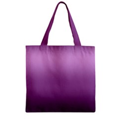 Purple Gradient Ombre Zipper Grocery Tote Bag by SpinnyChairDesigns