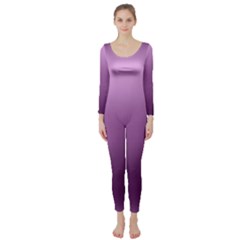 Purple Gradient Ombre Long Sleeve Catsuit by SpinnyChairDesigns