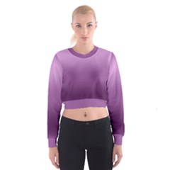 Purple Gradient Ombre Cropped Sweatshirt by SpinnyChairDesigns