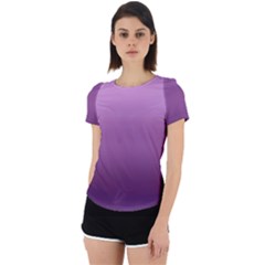 Purple Gradient Ombre Back Cut Out Sport Tee by SpinnyChairDesigns
