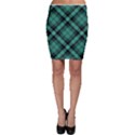Biscay Green Black Plaid Bodycon Skirt View1