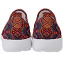 Boho Light Brown Blue Pattern Kids  Slip On Sneakers View4