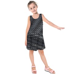 Black Abstract Pattern Kids  Sleeveless Dress by SpinnyChairDesigns