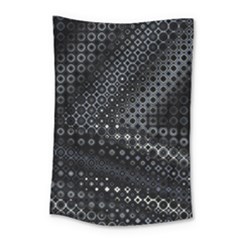 Black Abstract Pattern Small Tapestry by SpinnyChairDesigns