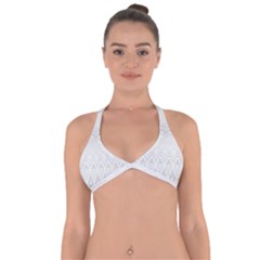 Boho White Wedding Pattern Halter Neck Bikini Top