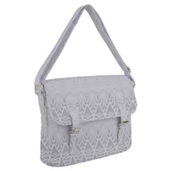 Boho White Wedding Pattern Buckle Messenger Bag by SpinnyChairDesigns