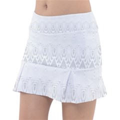 Boho White Wedding Pattern Tennis Skorts by SpinnyChairDesigns