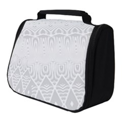 Boho White Wedding Pattern Full Print Travel Pouch (small) by SpinnyChairDesigns