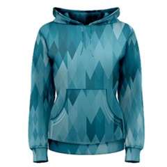 Cerulean Blue Geometric Patterns Women s Pullover Hoodie