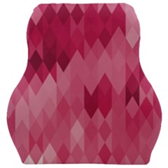 Blush Pink Geometric Pattern Car Seat Velour Cushion  by SpinnyChairDesigns