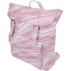 Pastel Pink Feathered Pattern Buckle Up Backpack by SpinnyChairDesigns