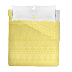 Boho Saffron Yellow Color Duvet Cover Double Side (full/ Double Size)