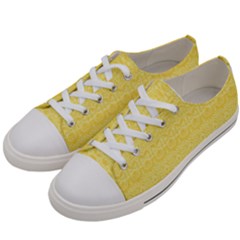 Boho Saffron Yellow Color Women s Low Top Canvas Sneakers by SpinnyChairDesigns