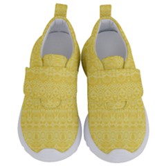 Boho Saffron Yellow Color Kids  Velcro No Lace Shoes by SpinnyChairDesigns