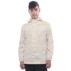 Boho Lemon Chiffon Pattern Men s Front Pocket Pullover Windbreaker by SpinnyChairDesigns