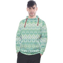 Boho Biscay Green Pattern Men s Pullover Hoodie by SpinnyChairDesigns