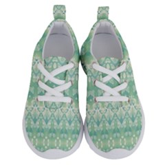 Boho Biscay Green Pattern Running Shoes by SpinnyChairDesigns