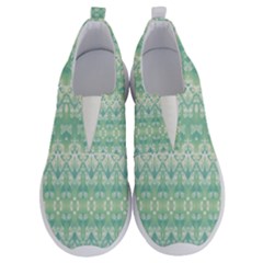 Boho Biscay Green Pattern No Lace Lightweight Shoes by SpinnyChairDesigns
