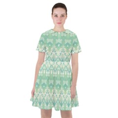 Boho Biscay Green Pattern Sailor Dress