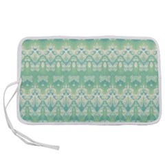 Boho Biscay Green Pattern Pen Storage Case (s) by SpinnyChairDesigns