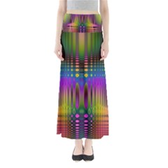 Abstract Psychedelic Pattern Full Length Maxi Skirt by SpinnyChairDesigns