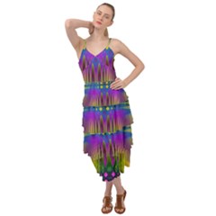 Abstract Psychedelic Pattern Layered Bottom Dress by SpinnyChairDesigns