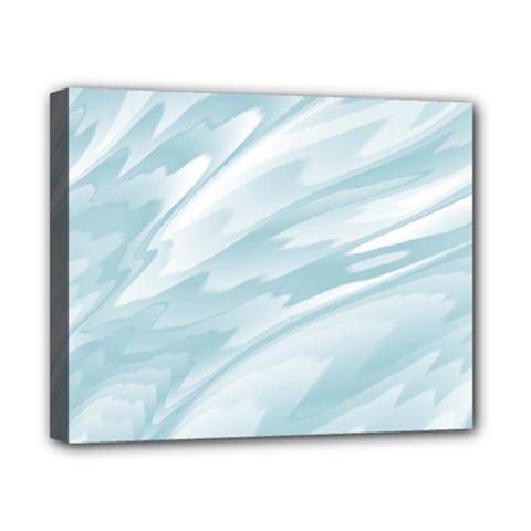 Light Blue Feathered Texture Canvas 10  X 8  (stretched) by SpinnyChairDesigns