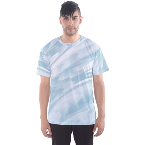 Light Blue Feathered Texture Men s Sport Mesh Tee by SpinnyChairDesigns