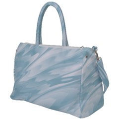 Light Blue Feathered Texture Duffel Travel Bag by SpinnyChairDesigns