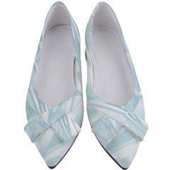 Light Blue Feathered Texture Women s Bow Heels by SpinnyChairDesigns