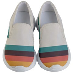 Classic Retro Stripes Kids Lightweight Slip Ons by tmsartbazaar